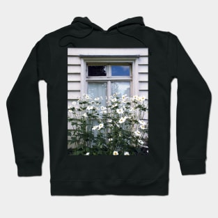 White Window Flowers Hoodie